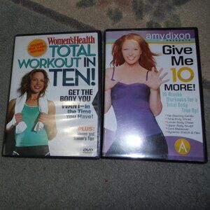 Amy Dixon Workout DVDs ~ Total Workout in 10 AND Give Me 10 More